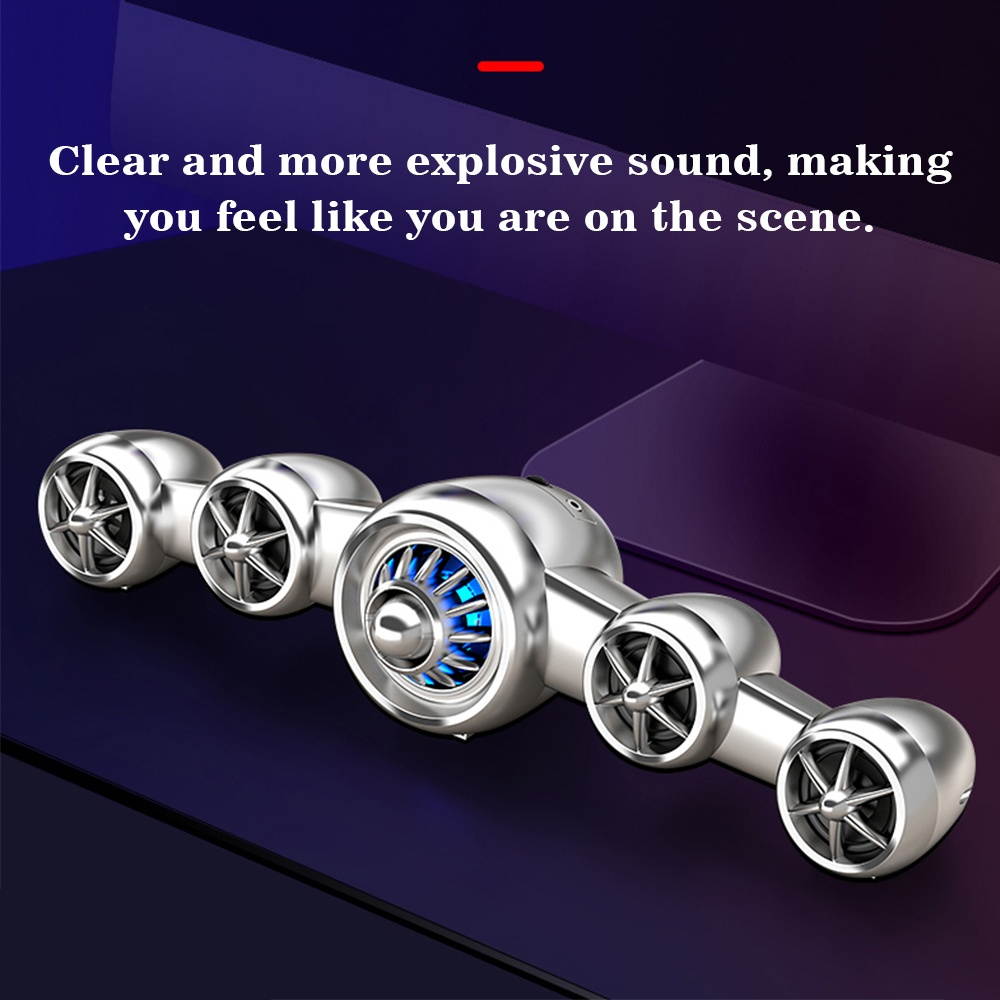 D-219 USB Desktop Computer Speaker Mini Aircraft Shape AUX Soundbar Home Subwoofer Stereo Sound Speaker