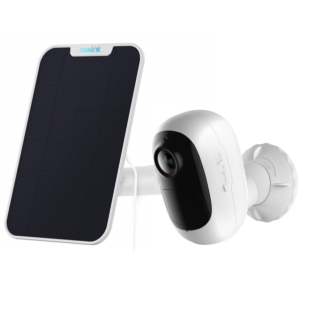Reolink Outdoor Rechargeable Battery Security Camera Wireless 1080P HD Night Vision PIR Motion Detection 2-Way Audio, Support Google Assistant & Alexa, Cloud Storage, Argus 2E + White Solar