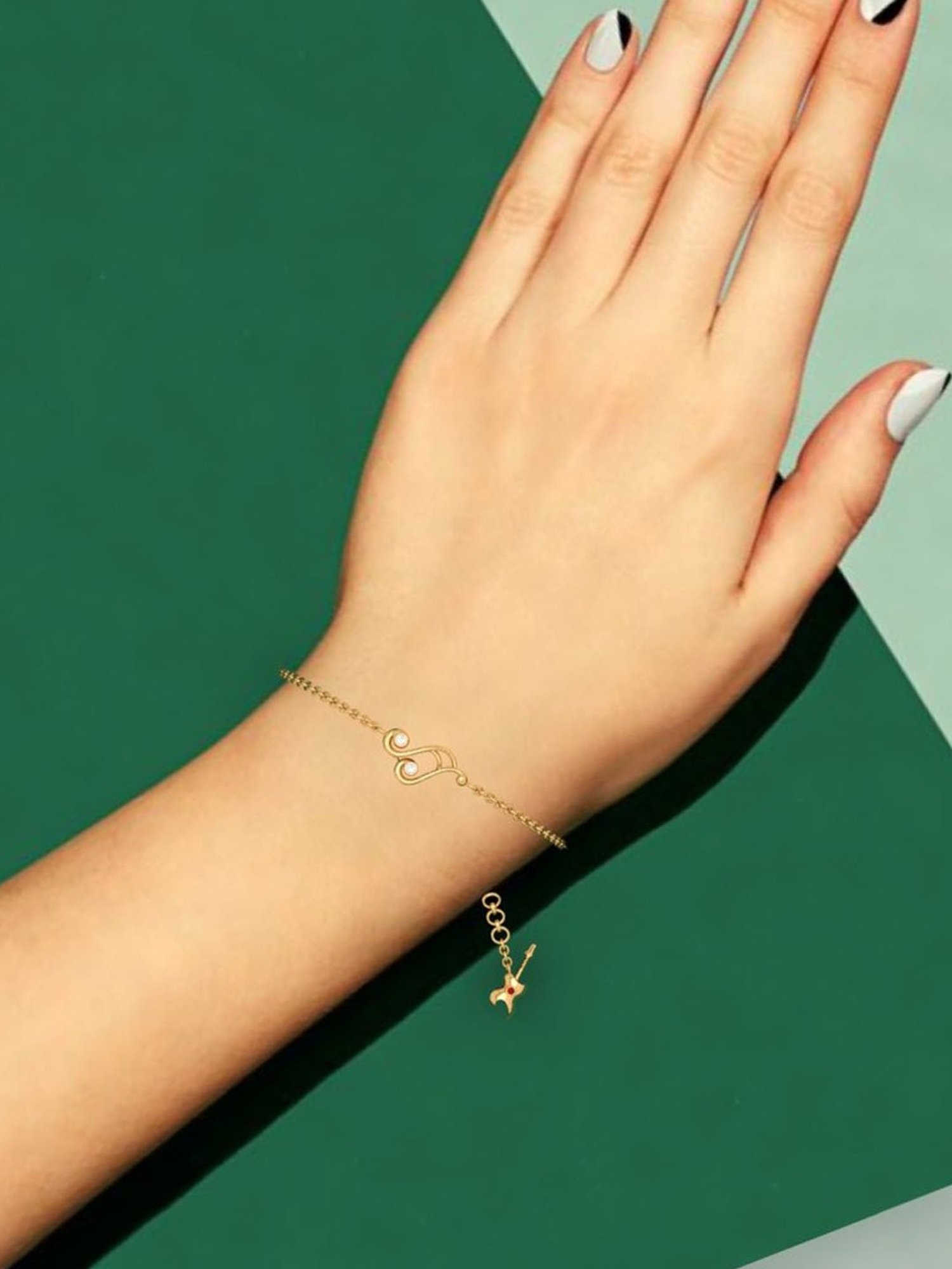 P.C. Chandra Jewellers 22k Yellow Gold Musical Note Bracelet