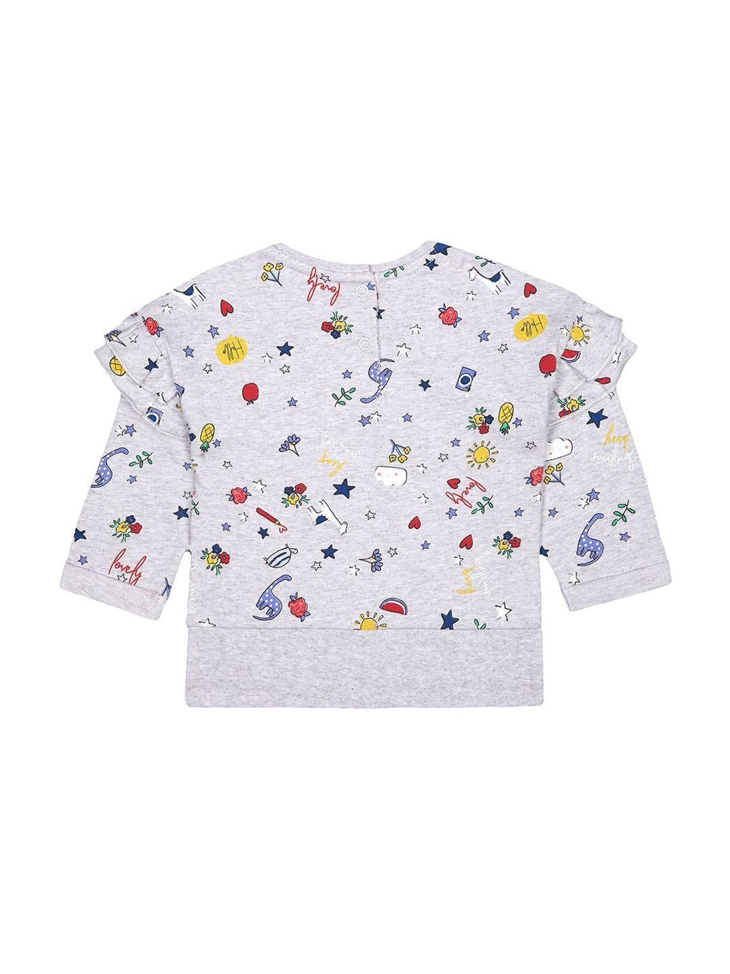 Mothercare Kids Grey Printed Full Sleeves Top