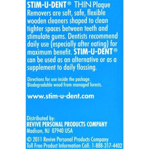 Natural Dentist 1165539 Stim-U-Dent Thin Plaque Removers Mint Case Of 6 4 Packs