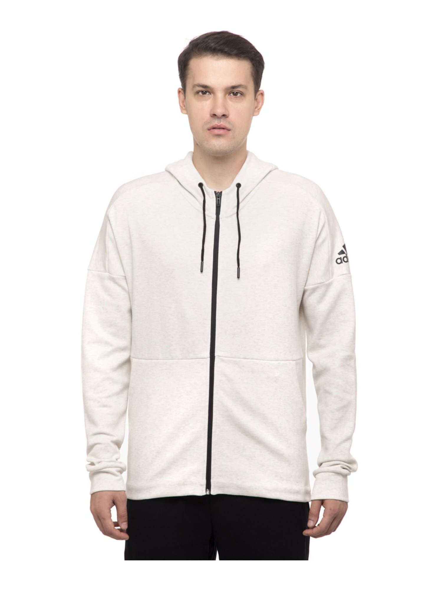 Adidas ID Stadium FZ Off White Regular Fit Hooded Jacket