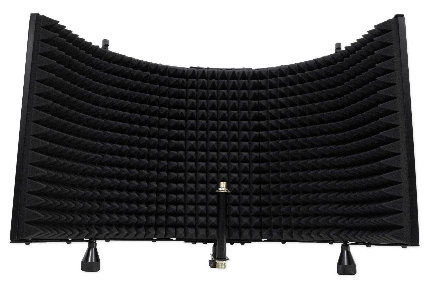 Rockville Recording Package w/Round-Base Microphone Stand+Foam Isolation Shield