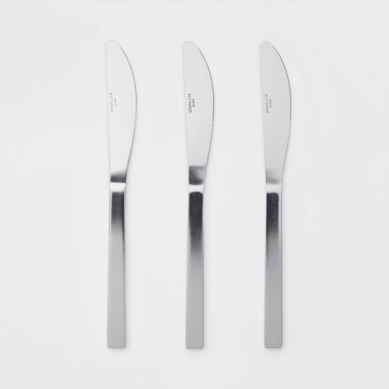 3pk Stainless Steel Dinner Knives - Room Essentials™