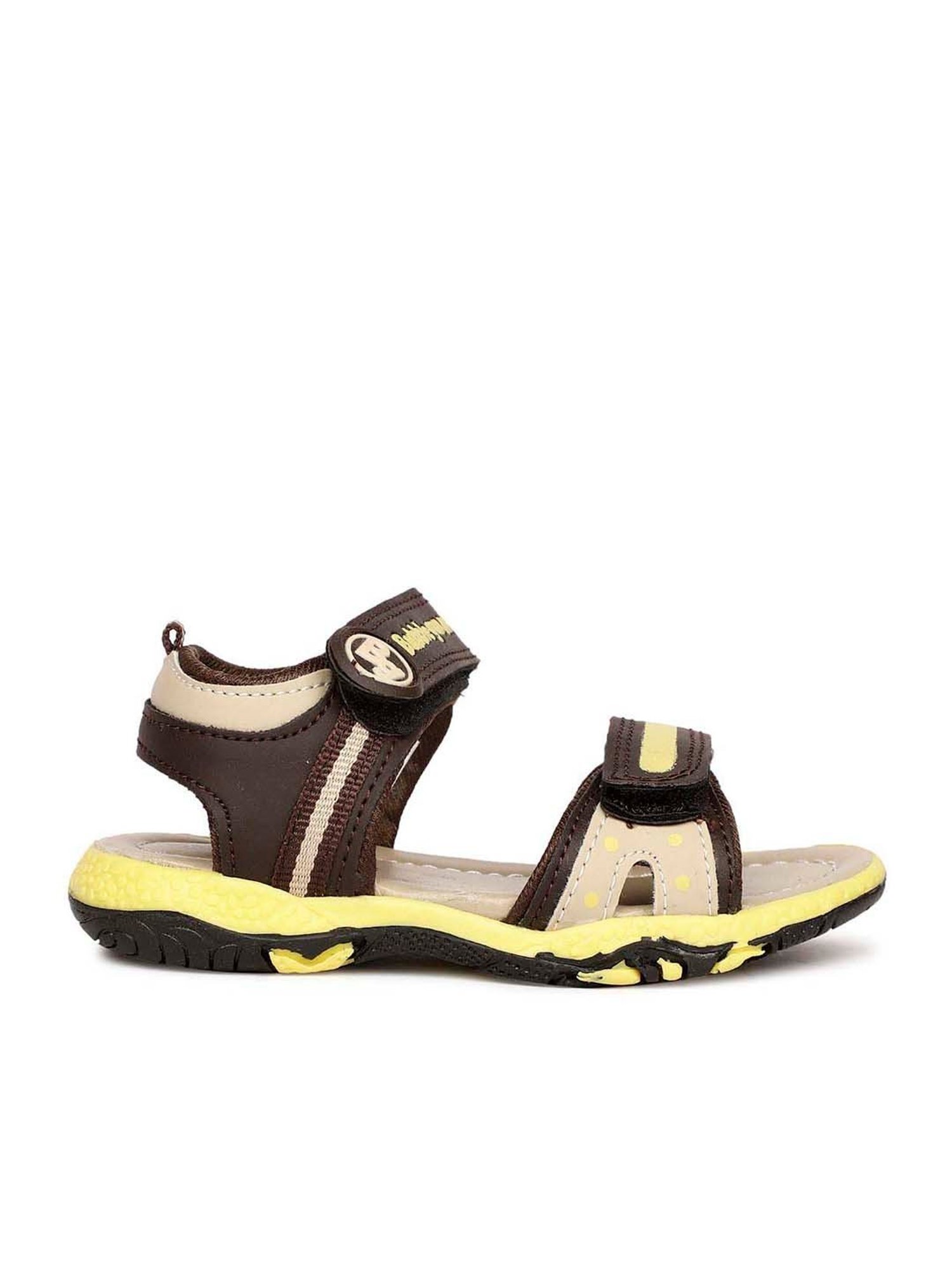 Bubblegummers by Bata Kids Brown & Off-White Floater Sandals