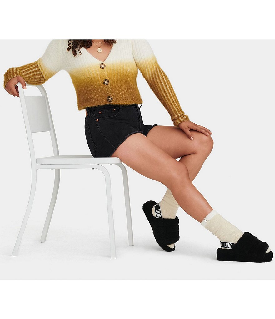 UGG&reg; Logo Fluff Yeah Fur Slides