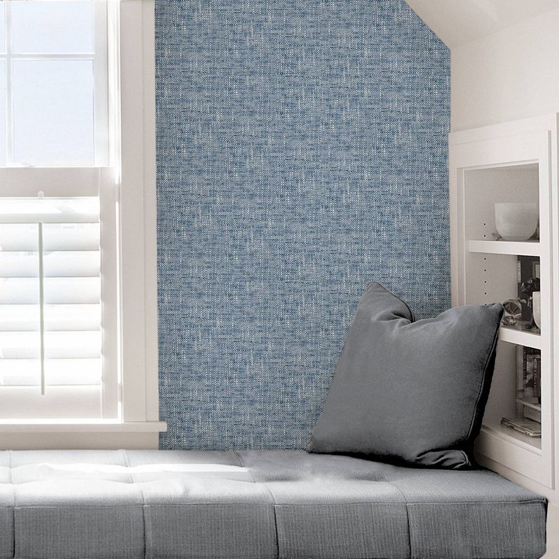 NuWallpaper Poplin Texture Peel & Stick Wallpaper Navy