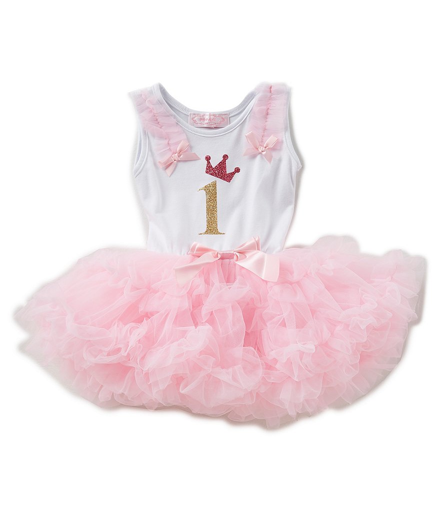 Popatu Baby Girls 12-24 Months First Birthday Tutu Dress