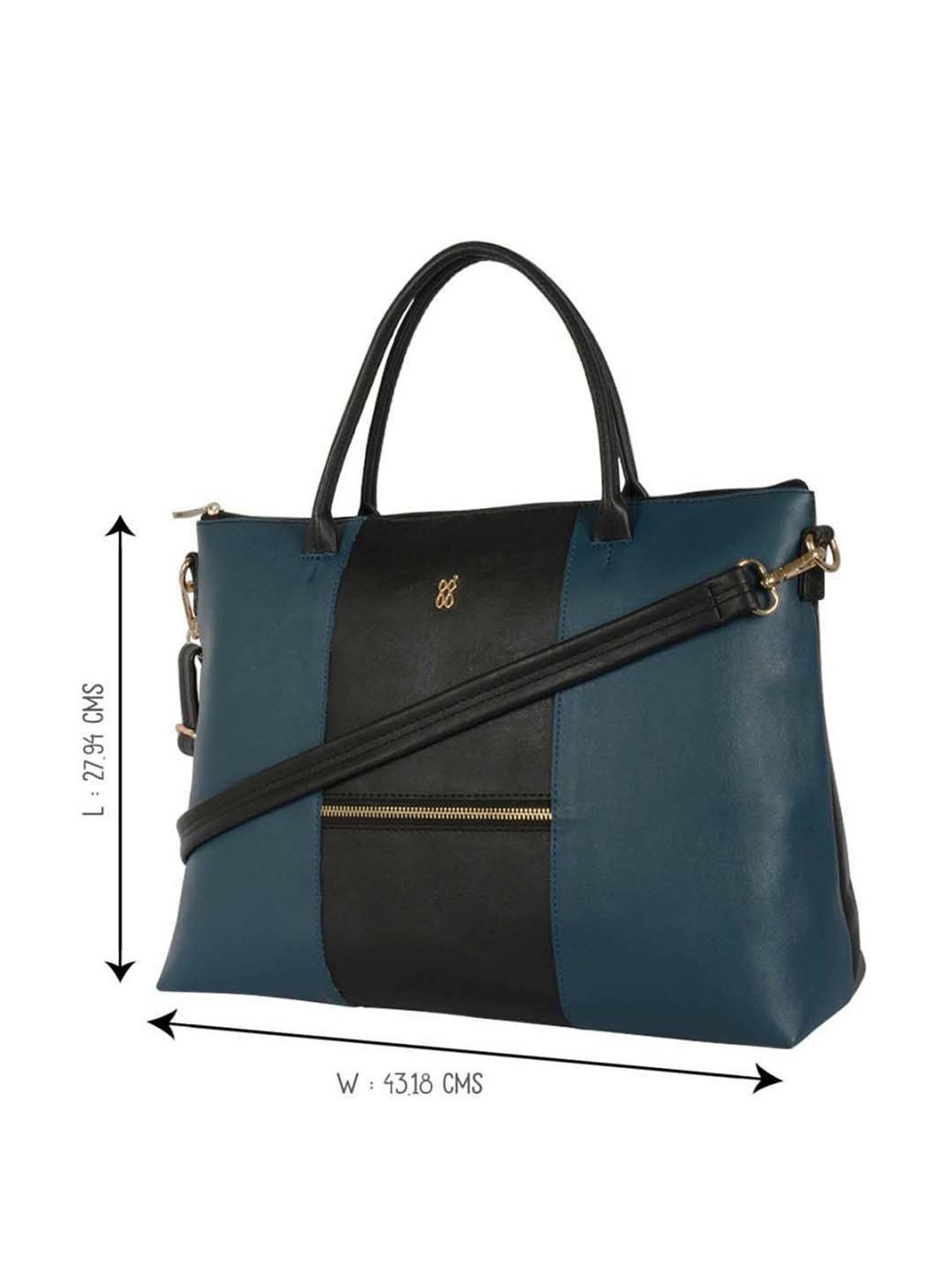 Baggit Black Solid Large Messenger Bag