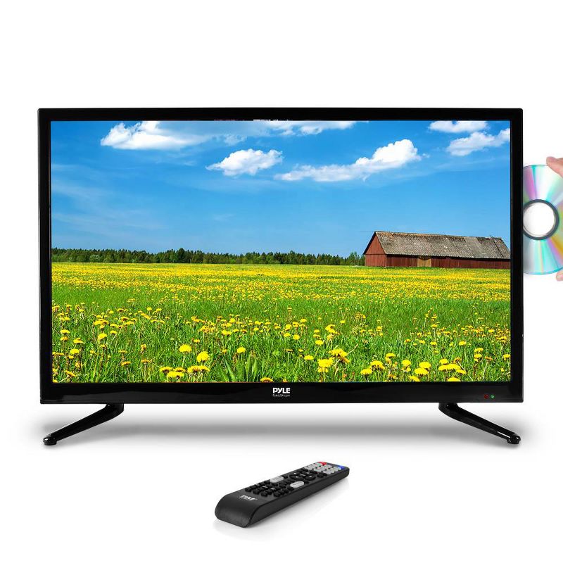 Pyle  PTVDLED40 40 Inch Widescreen 1080p LED HD TV Television with Multimedia DVD/CD Disc Player, Stereo Speakers, Remote Control, HDMI & RCA Input