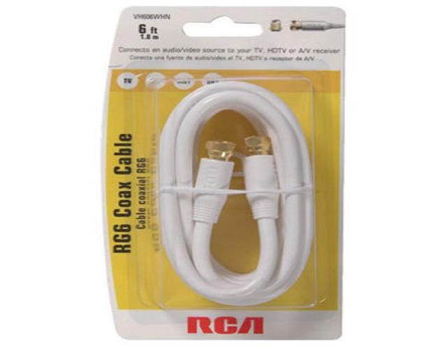 RCA 6 Ft. White Digital RG6 Coaxial Cable VH606WHR
