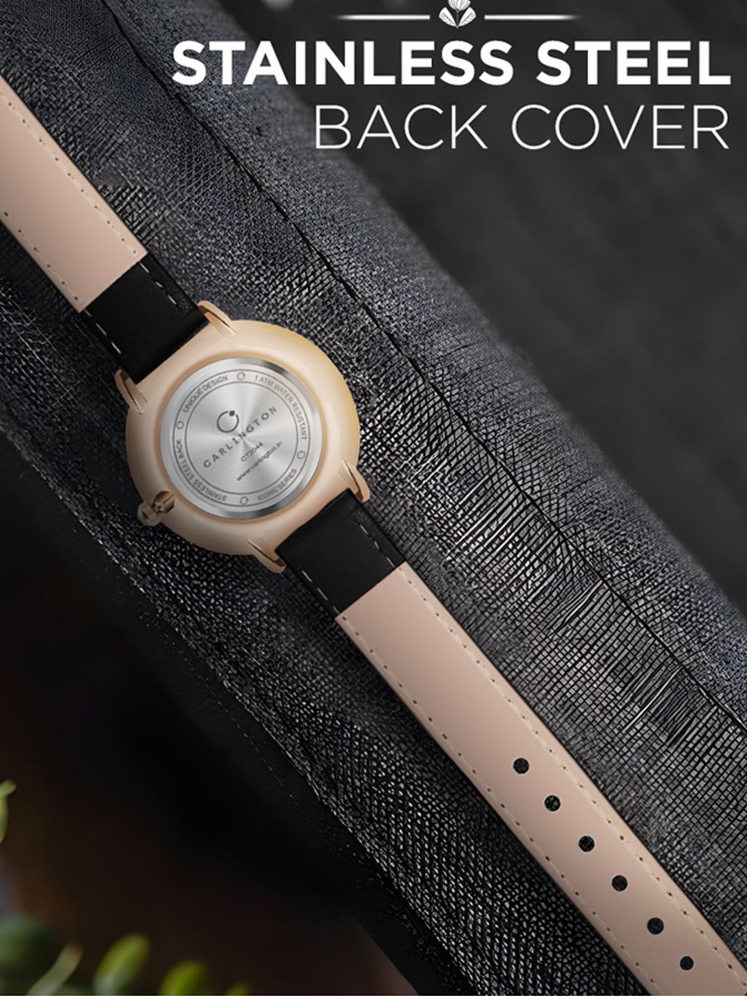 Carlington Iconic 2044 Black Analog Watch for Women