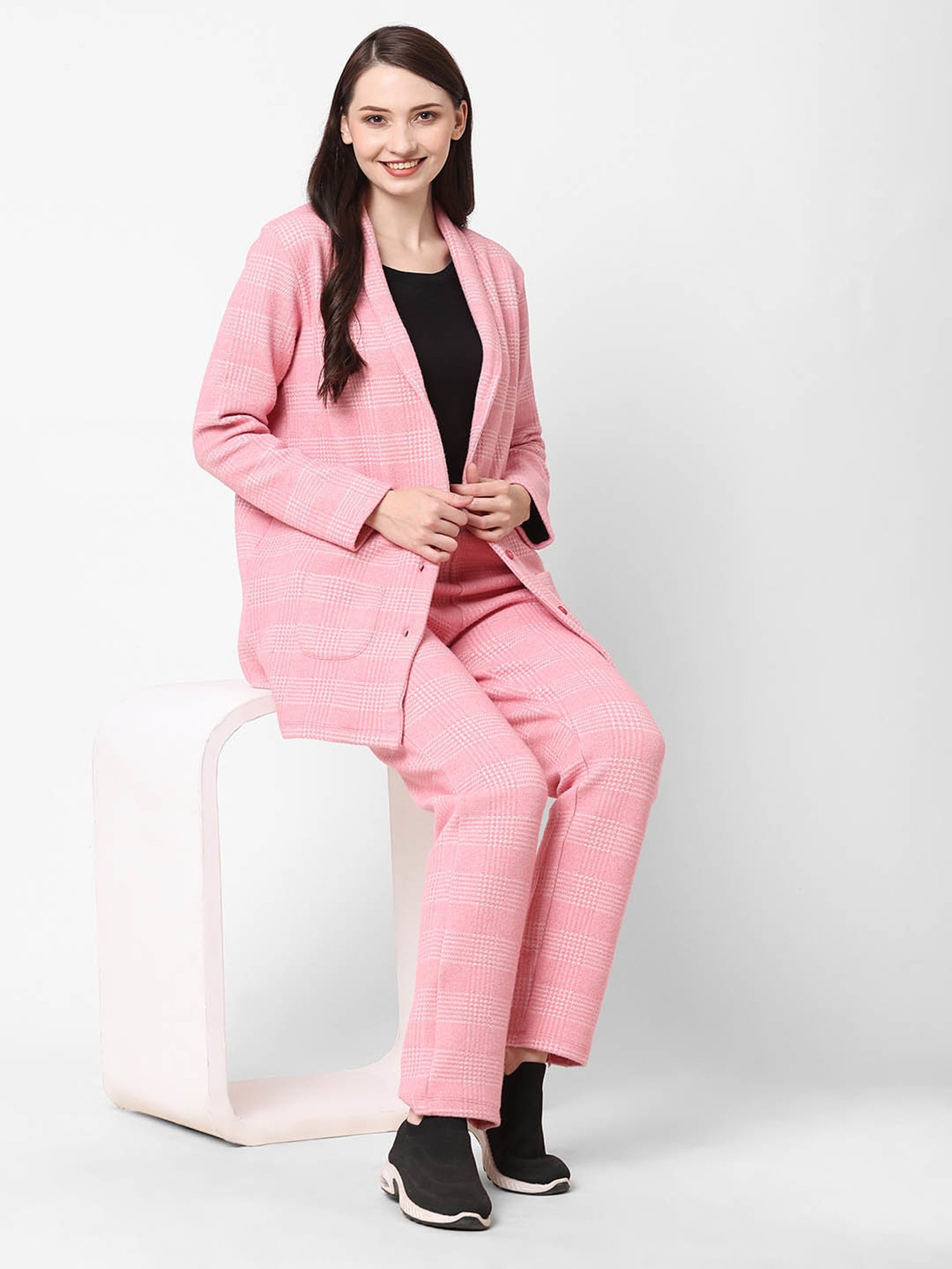 Sweet Dreams Coral Pink Striped Cardigan