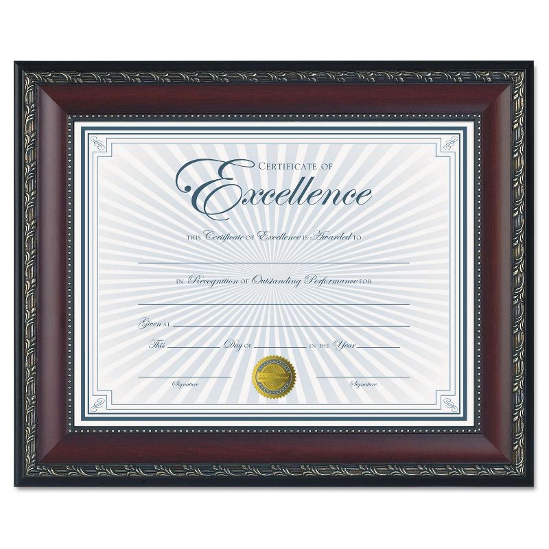 Dax World Class Document Frame w/Certificate Walnut 8 1/2 x 11 N3245N2T