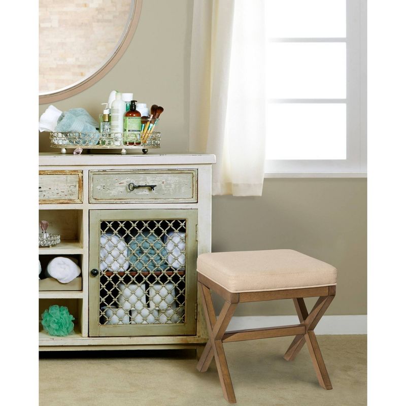 18.5" Somerset Backless Wood Vanity Stool Fog - Hillsdale Furniture