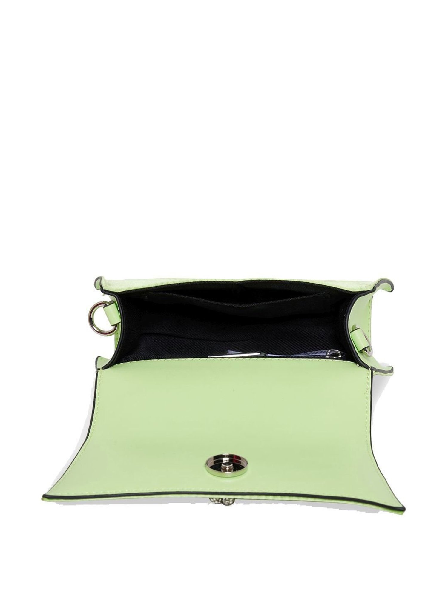 Aldo Bright Green Solid Medium Satchel Handbag
