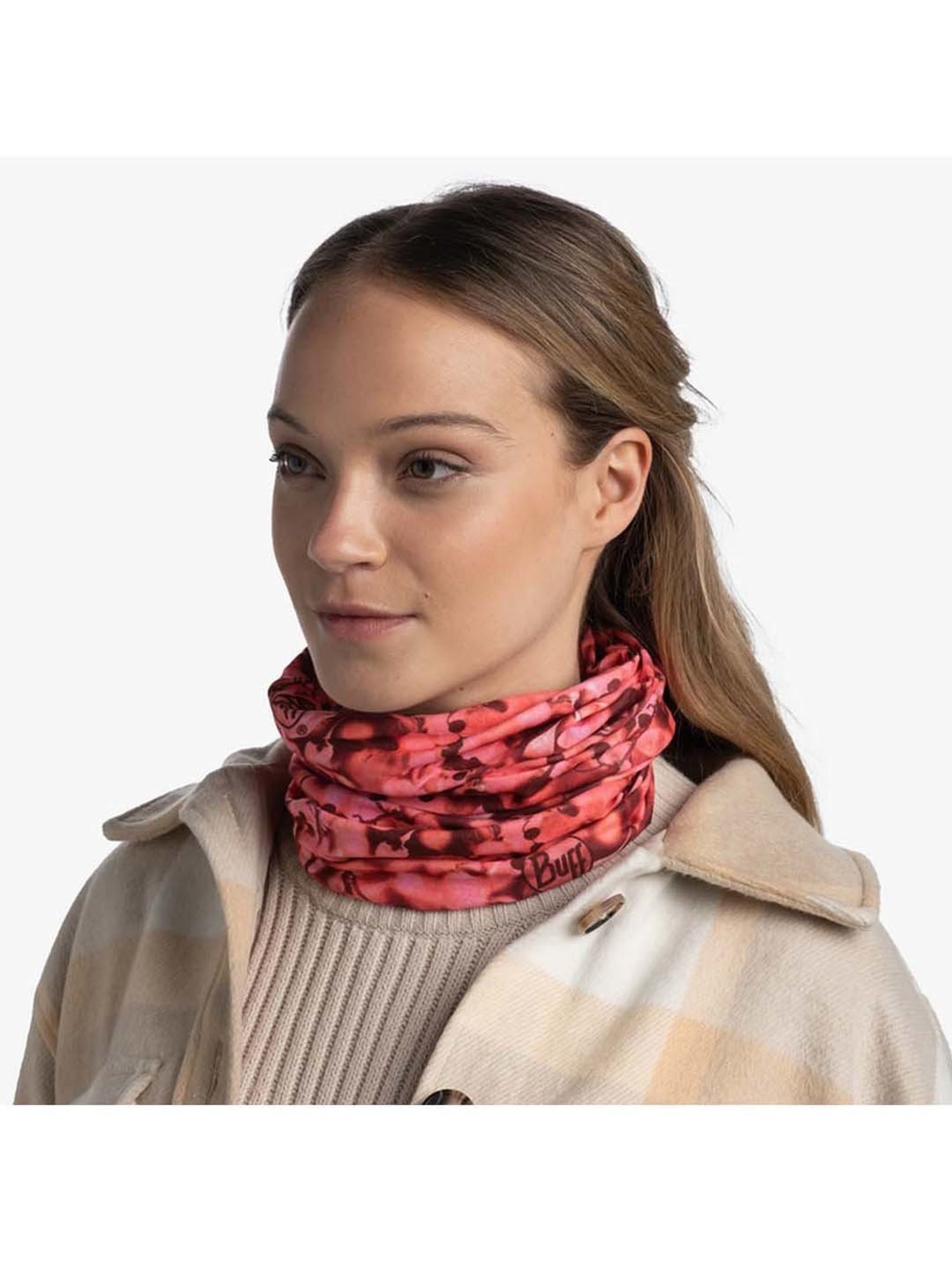 BUFF Original Ecostretch Tribica Red Printed Bandanas