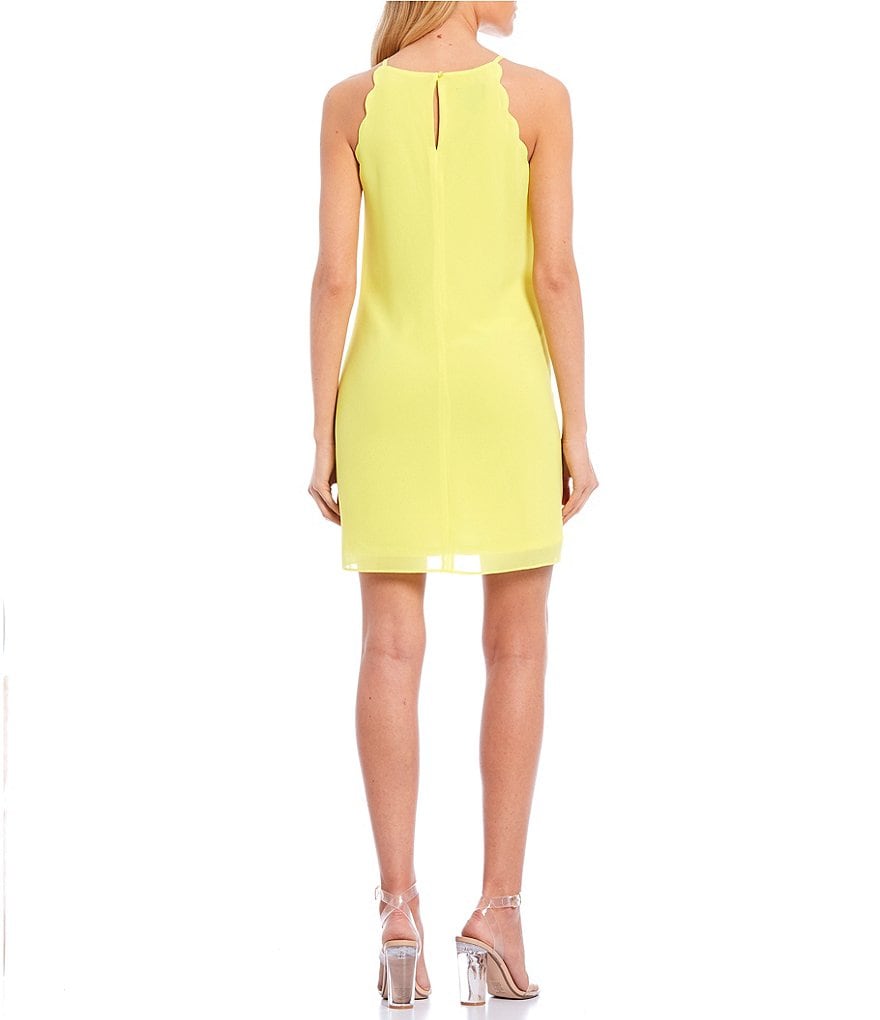 I.N. San Francisco Scalloped Shift Dress