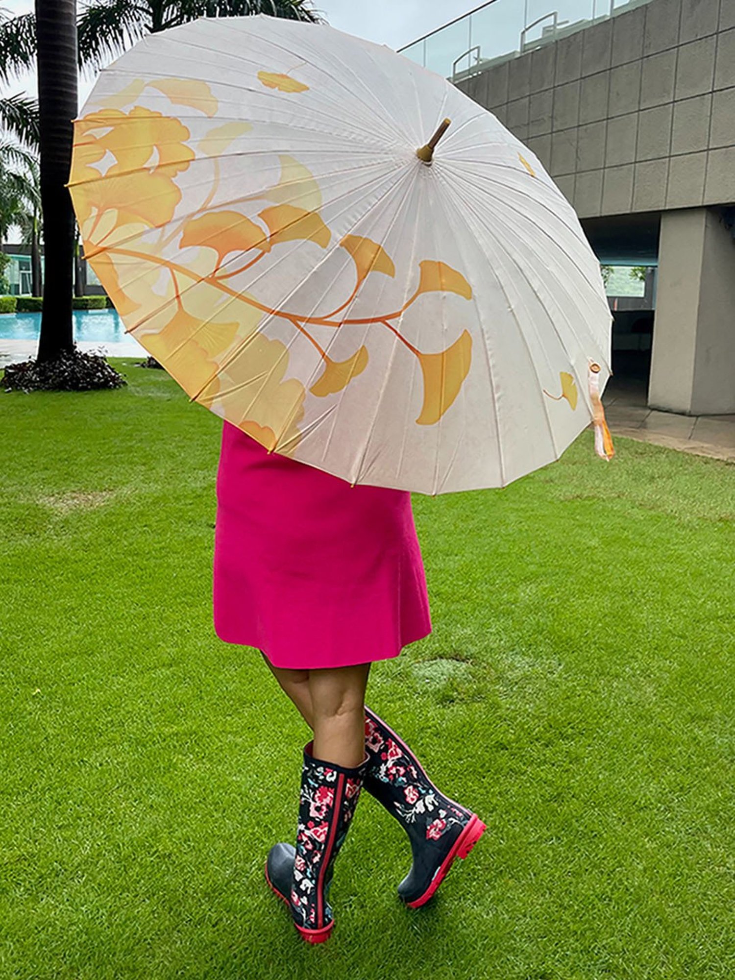 Little Surprise Box LLP Yellow Polyester Kids Umbrella
