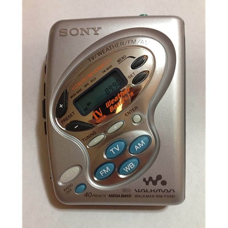WMFX481 Walkman Cassette Player with Digital TV/Weather/AM/FM Tuner