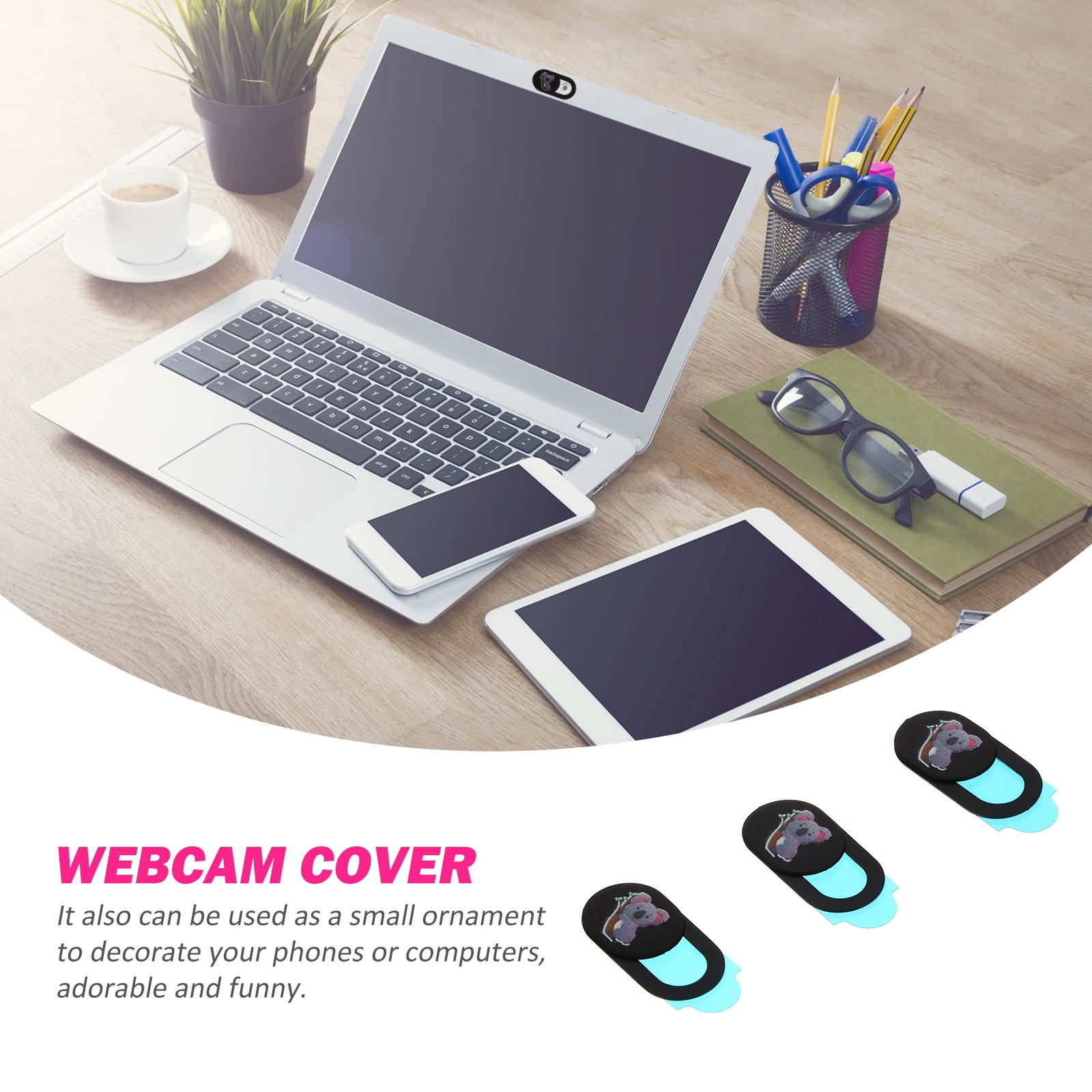 3pcs Web Camera Covers Sliding Cover Privacy Protection Covers for Tablet Laptop