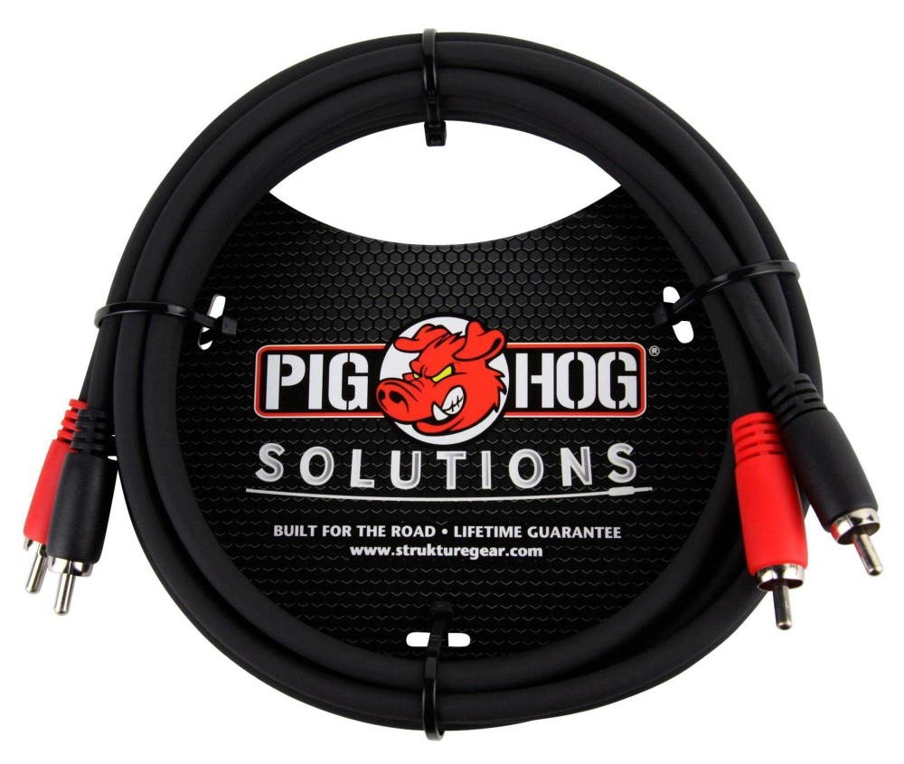 Pig Hog 6' RCA Male to RCA Male Dual Cable #PD-RCA06