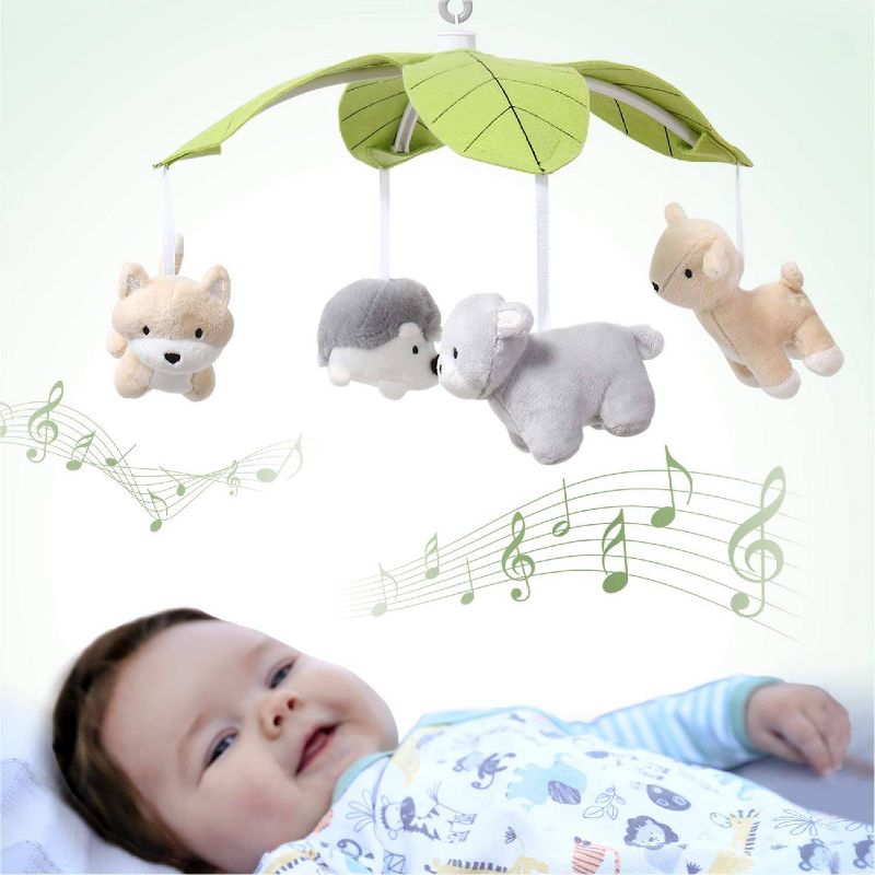 The Peanutshell Woodland Musical Mobile - Pink