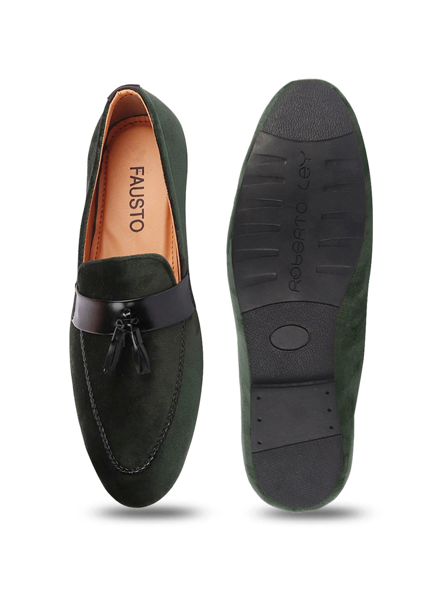 Fausto Men's Mehandi Casual Mocassins