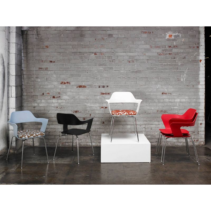 Julep Stack Chair White Flex Shell Grape Vinyl - KFI