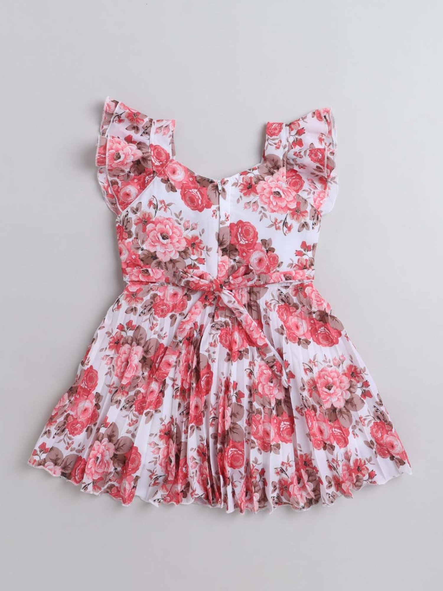 The Magic Wand Kids Off-White & Pink Floral Print Dress