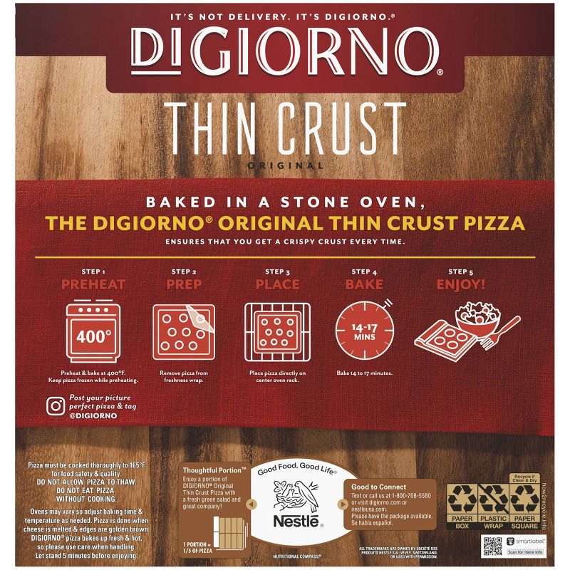 DiGiorno Pepperoni Frozen Pizza with Original Thin Crust  - 22.1oz