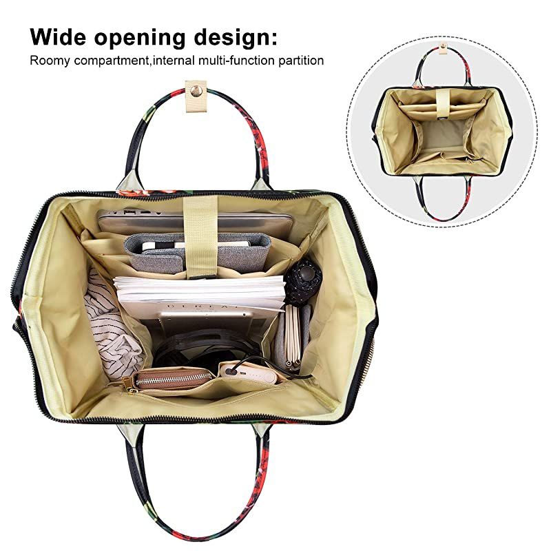 Backpack,15.6 Inch Stylish College School Backpack with USB Port Charging, Water Resistant Casual Daypack Backpack for Women/Girls/Business/Travel (Flower3)