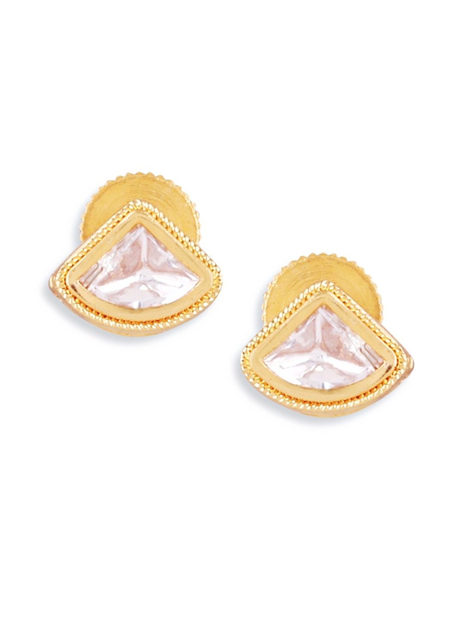 Abdesigns Gold-Plated American Diamond & Black Beaded Mangalsutra