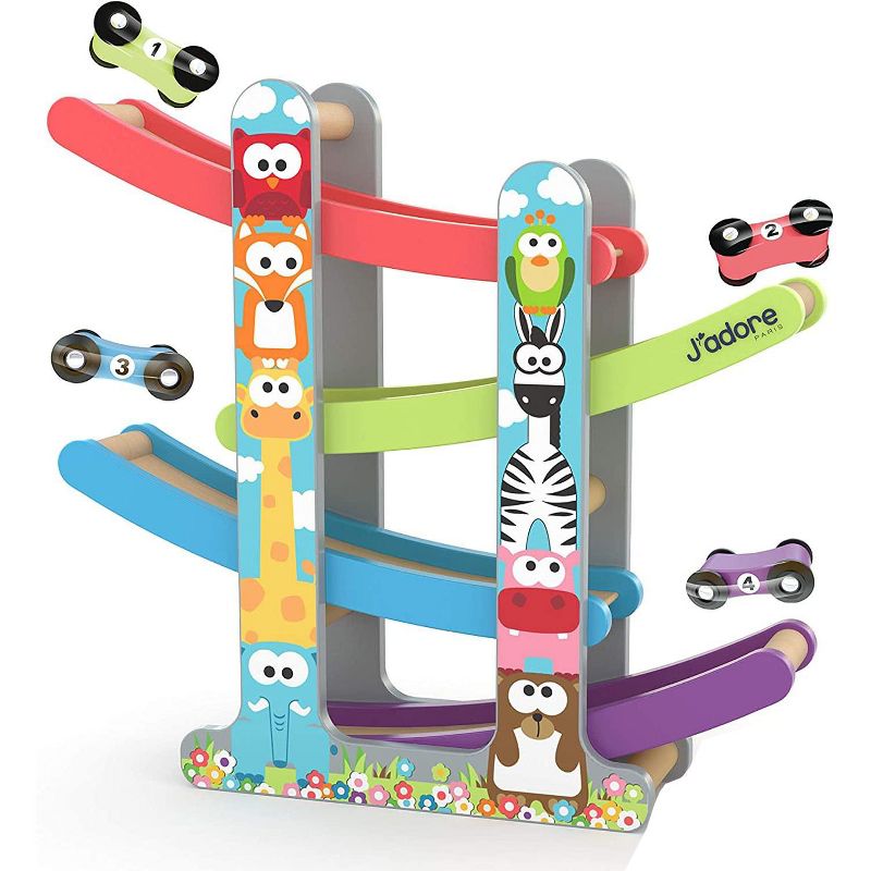 J'adore J'adore Wooden Animal Race Track Playset