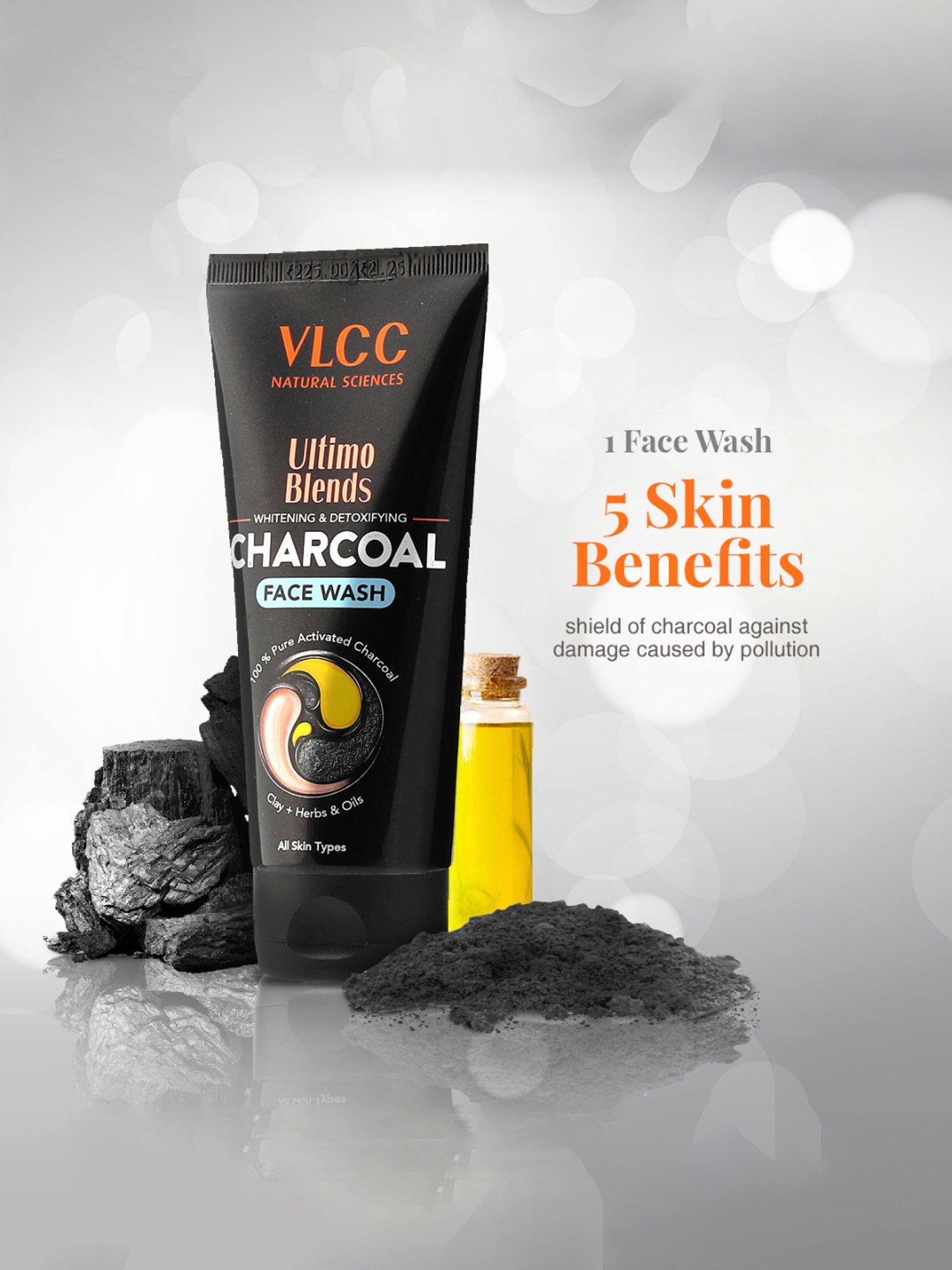 VLCC Ultimo Blends Charcoal Face Wash - 100 ml