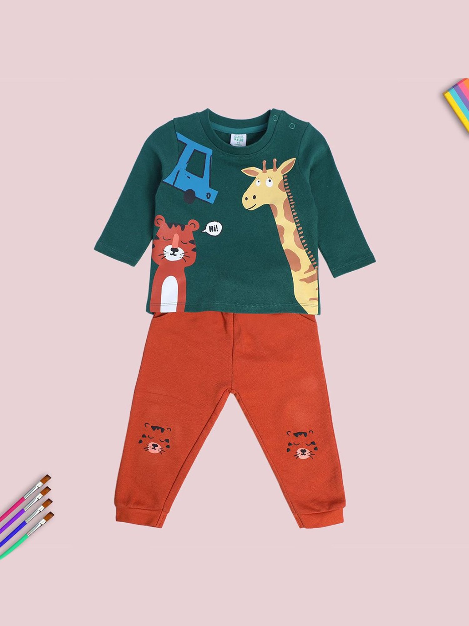 Mothercare Kids Multicolor Checks Shirt with T-Shirt