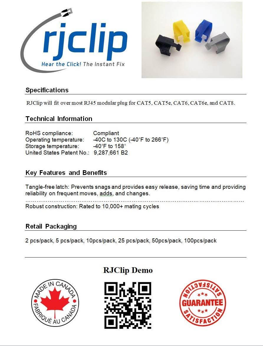 RJCLIP - Broken RJ45 Connector Solution (25 PCS) (Black)