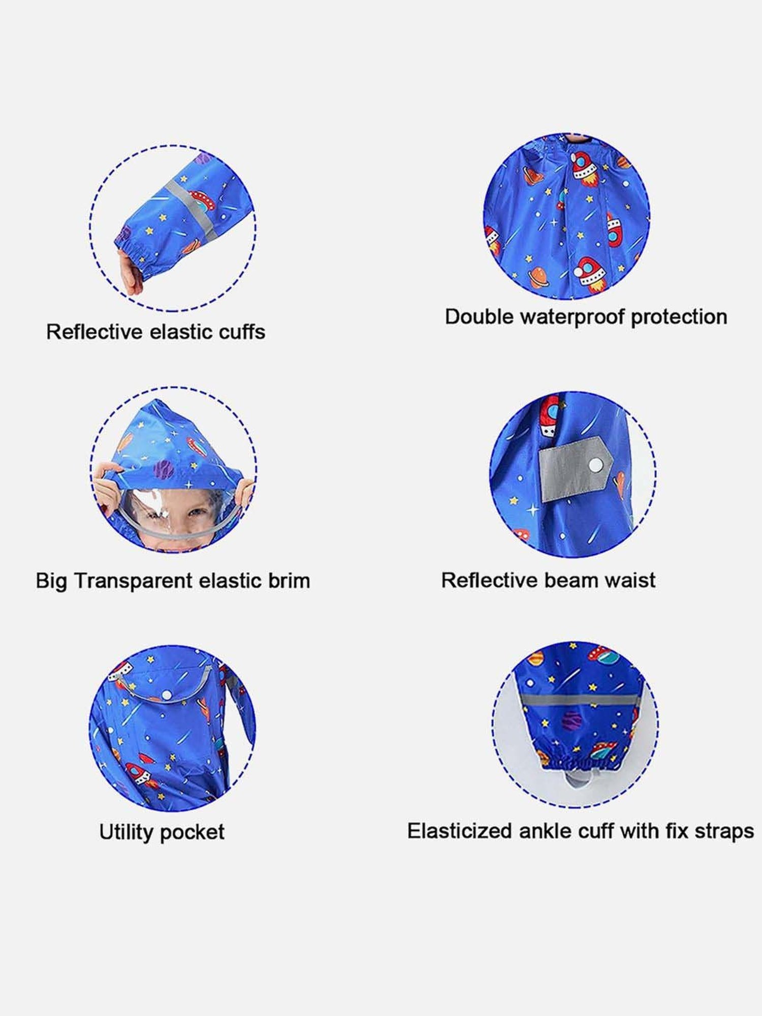 Little Surprise Box Kids Yellow Printed Full Sleeves Raincoat