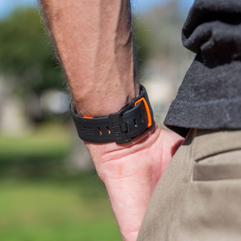 Urban Armor Gear (UAG) Apple Watch 42/44mm (Series 6/5/4 & Watch SE) Civilian Strap - Black/Orange