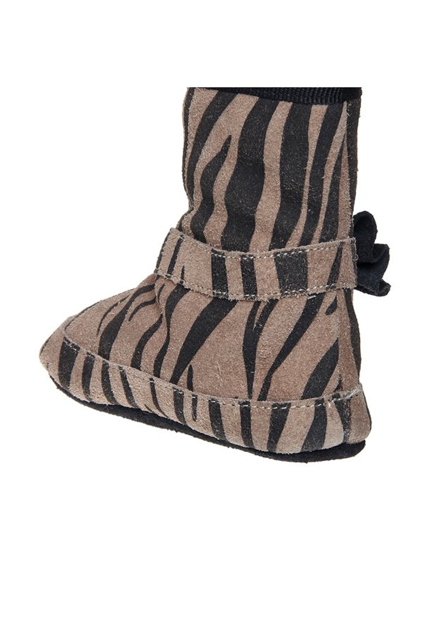 Beanz Kids Agnes Beige & Black Leather Boots