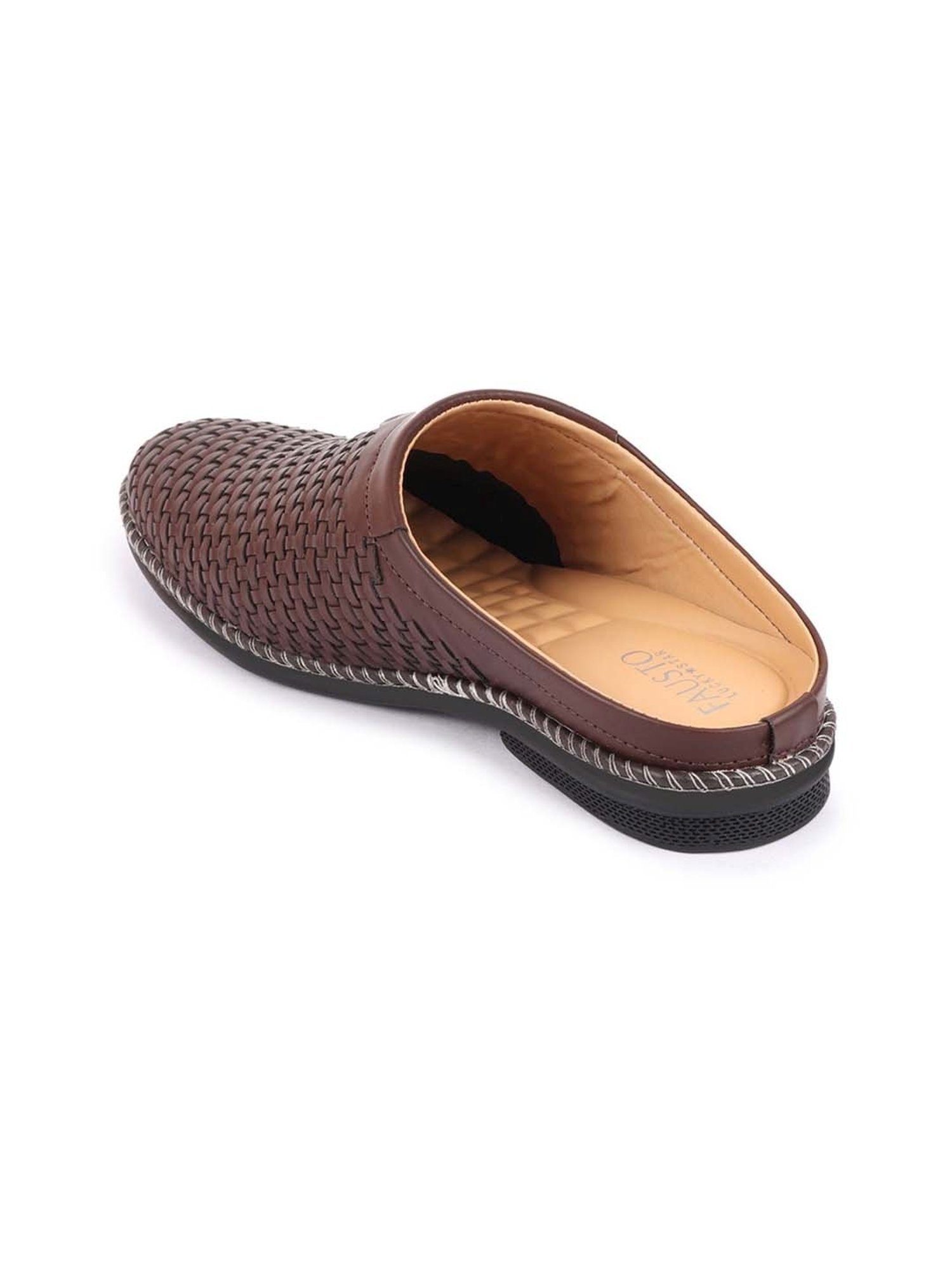 Fausto Men's Brown Mule Shoes