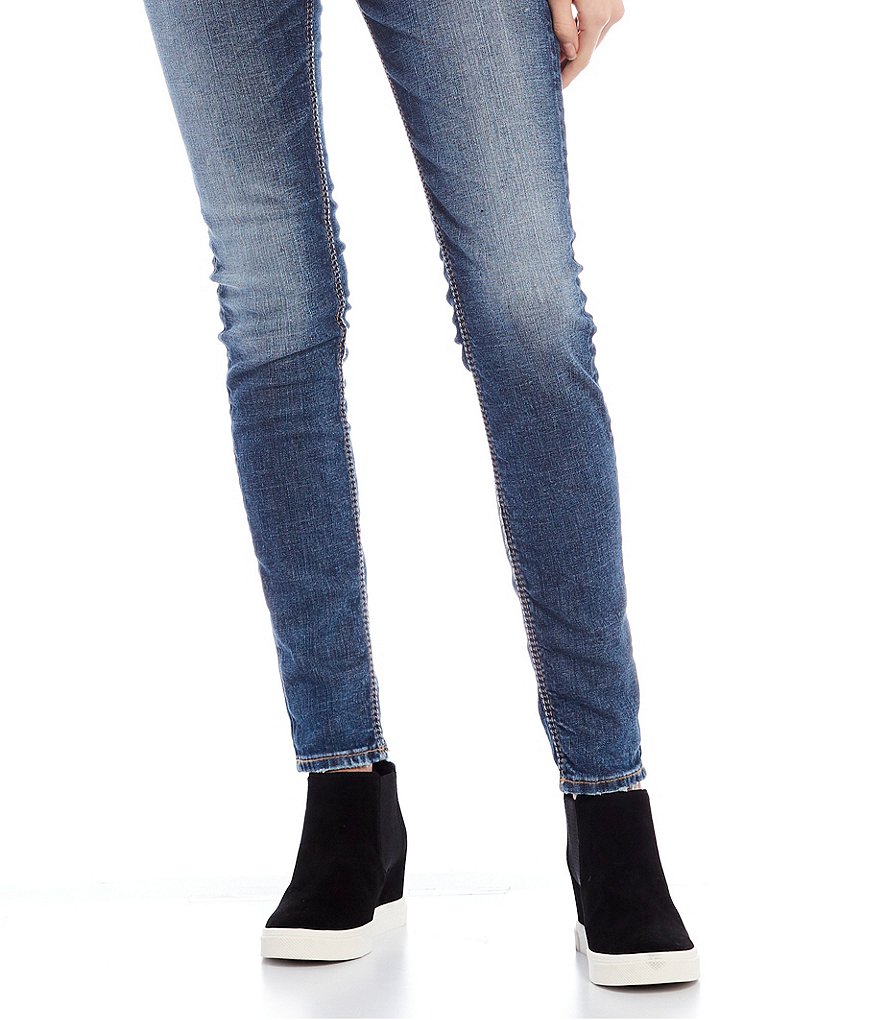 Donald Pliner Pelham Neoprene Mixed Leather Slip-On Wedge Sneakers