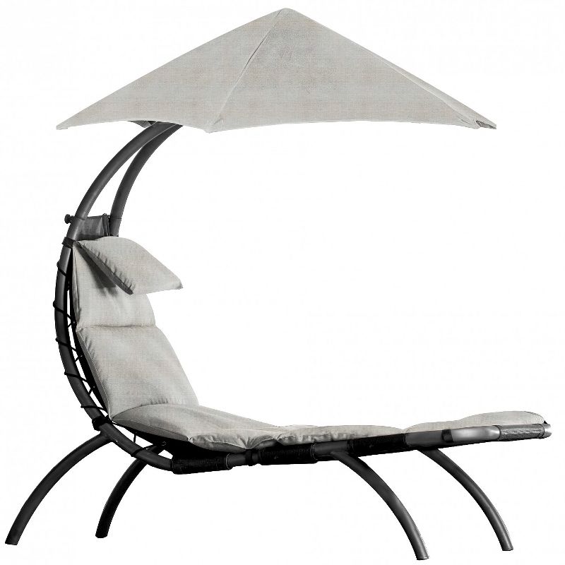 Ostrich Chaise Lounge Folding Sunbathing Poolside & Beach Chair, Pink & Blue
