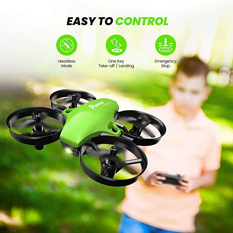 Upgraded A20 Mini Drone Easy to Fly Drone for Kids and Beginners RC Helicopter Quadcopter with Auto Hovering Headless Mode Remote Control and 3 Batteries Green