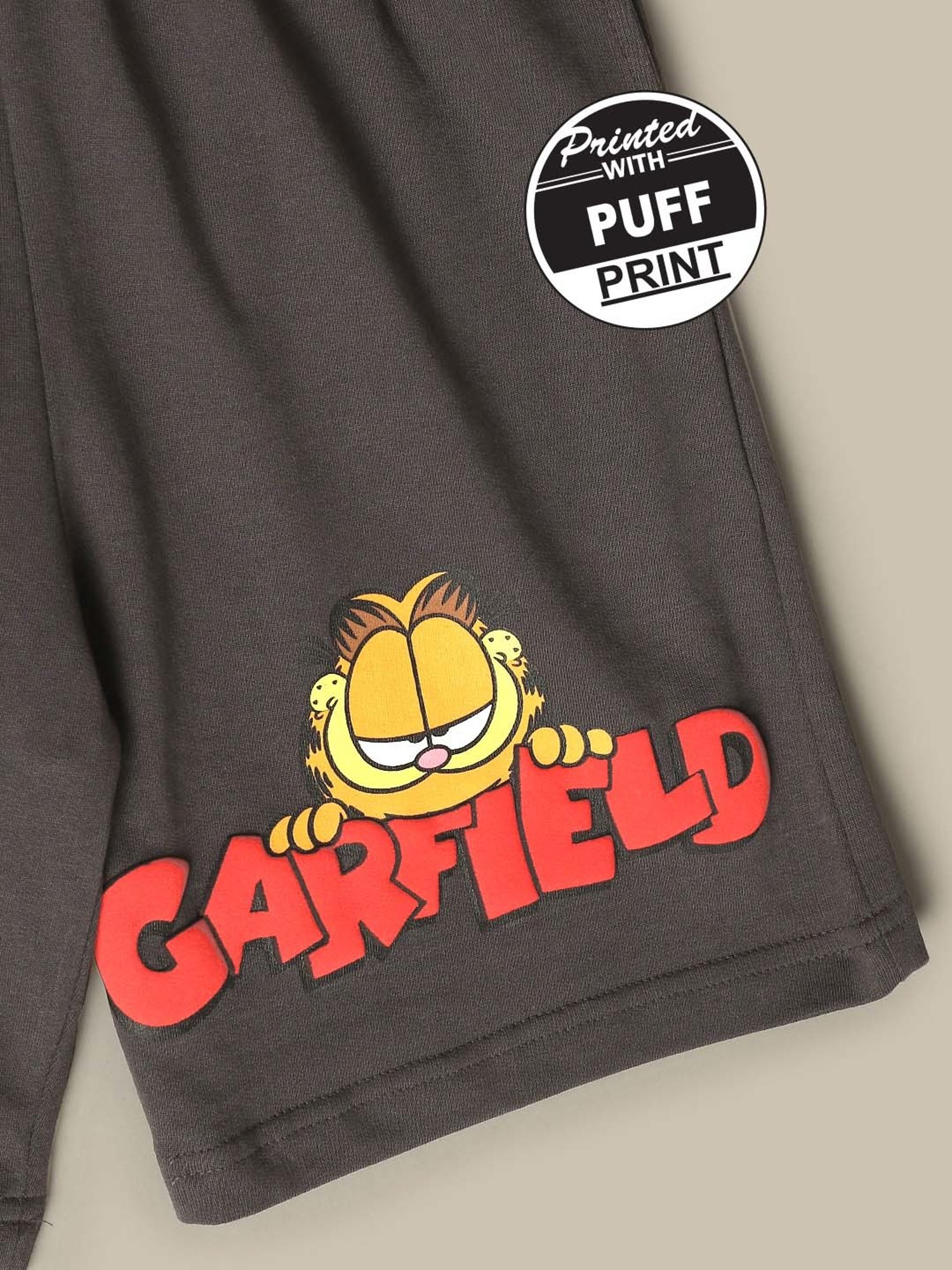 Kidsville Grey Cotton Printed Shorts