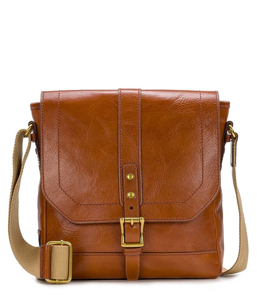 Nash Heritage II North/South Leather Crossbody Bag