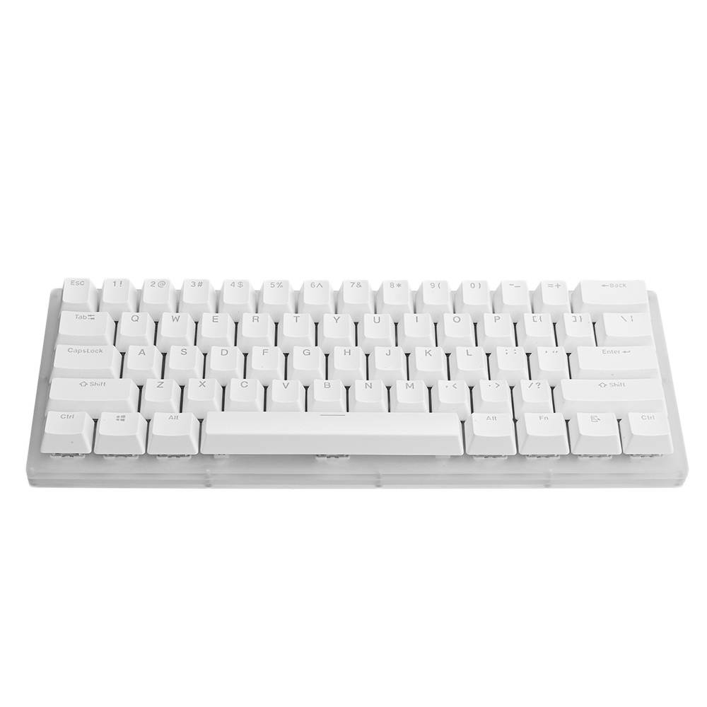 GamaKay K61 61 Keys Mechanical Gaming Keyboard Hot Swappable Type-C 3.1 Wired USB Translucent Glass Base Gateron Switch ABS Two-color Keycap NKRO RGB Gaming Keyboard - Brown Switch