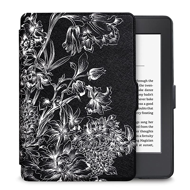 Case for Kindle Paperwhite Prior to 2018(Model No.EY21 or DP75SDI) - PU Leather Case Smart Protective Cover Only Fits Old Generation Kindle Paperwhite Prior to 2018