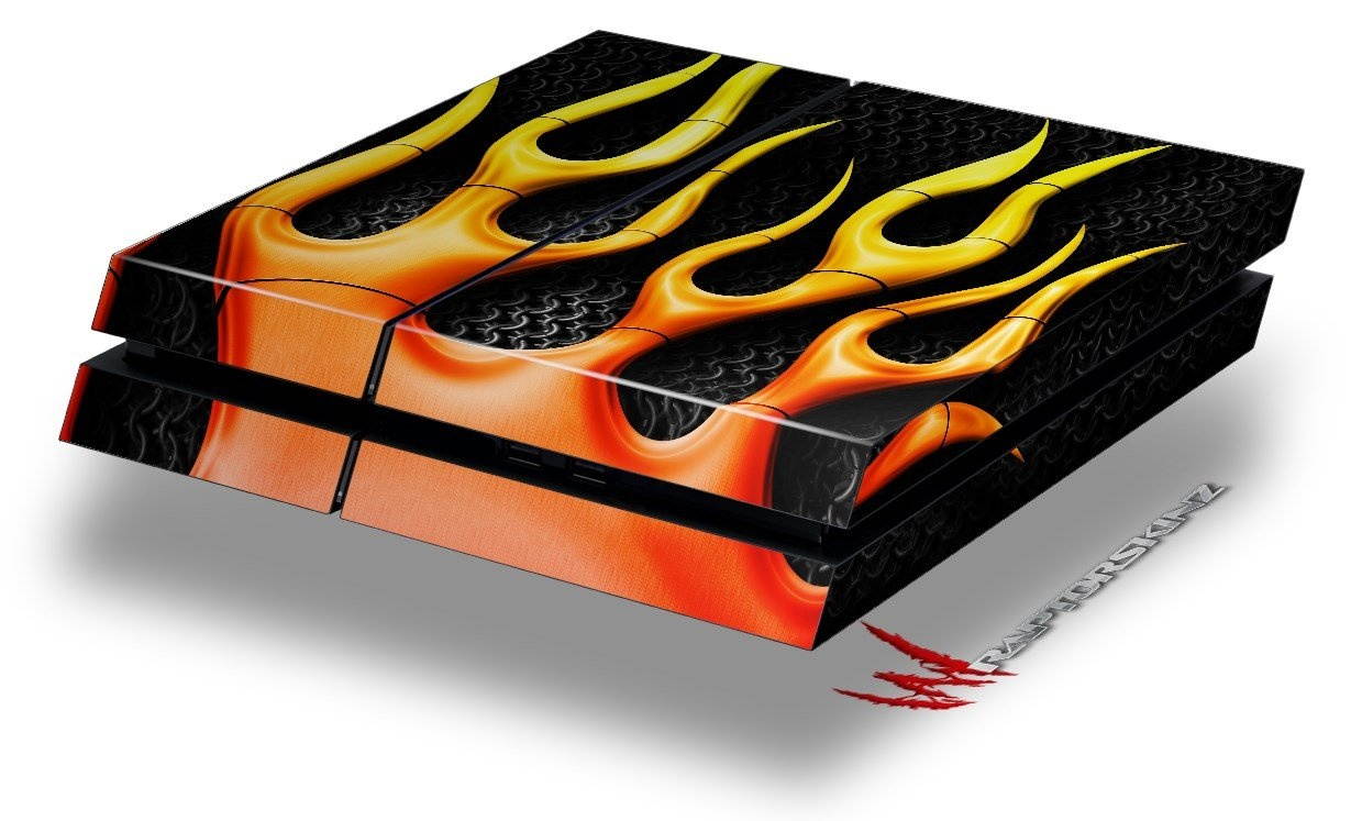 Metal Flames - Decal Style Skin fits original PS4 Gaming Console