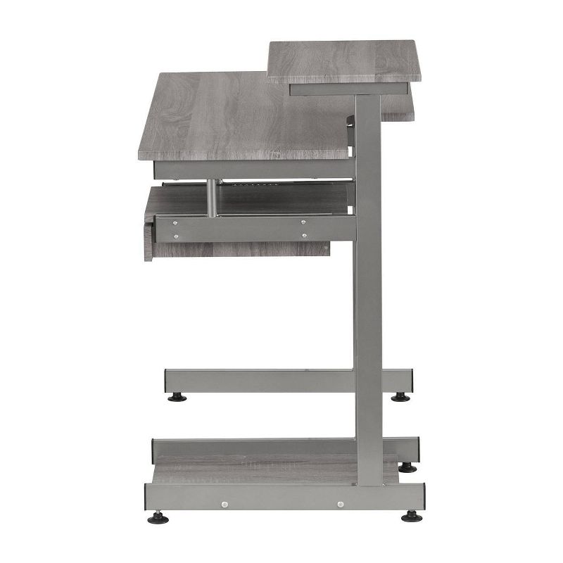 Complete Computer Workstation Desk Gray - Techni Mobili